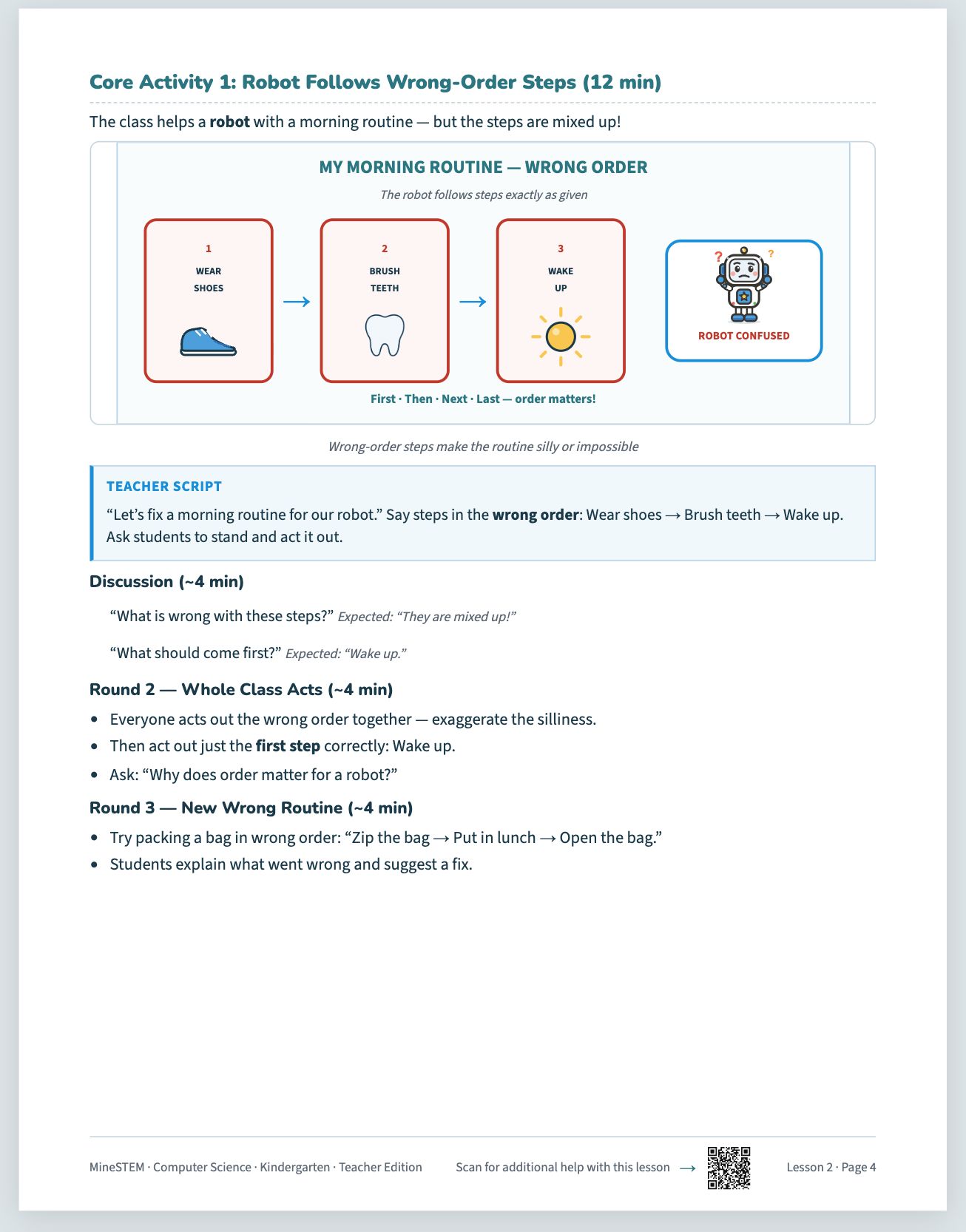 Hands-on, unplugged learning: a page from the book